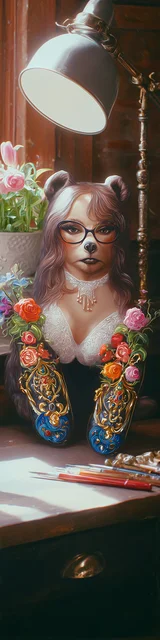 Free bear bookmarks for adults featuring a bear torso wearing glasses